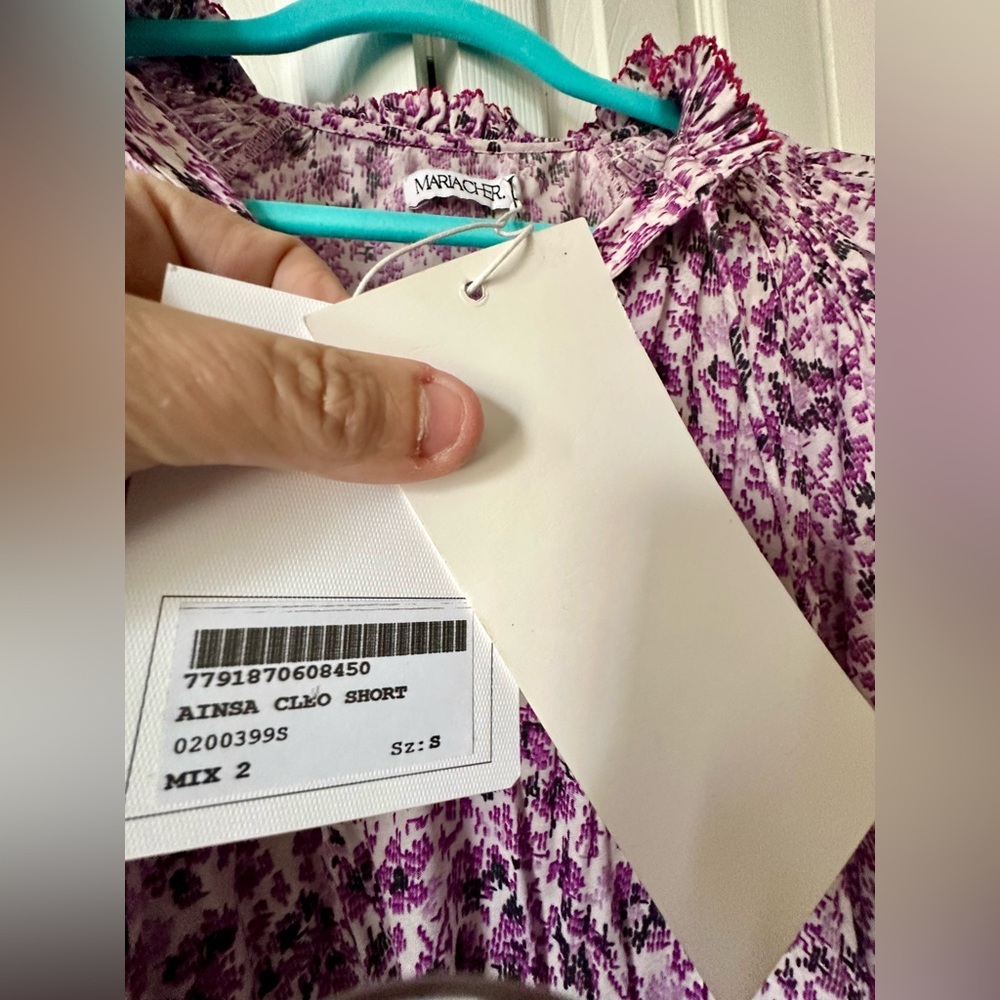 ✨RARE MARIA CHER NWT Chleo Short Dress Mix 2 in purple— size S - Picture 6 of 12